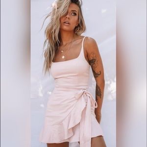 Princess Polly Cottage Hill Mini Dress Blush